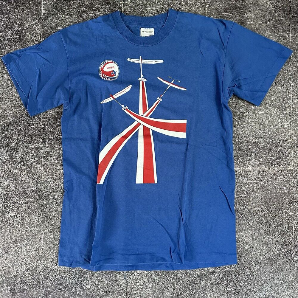 Men's Vintage 90's Great Britain Aero BMFA Olympic Championship T Shirt Tee Sz M